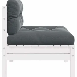 vidaXL - 2-zitsbank - Wit - Grenenhout