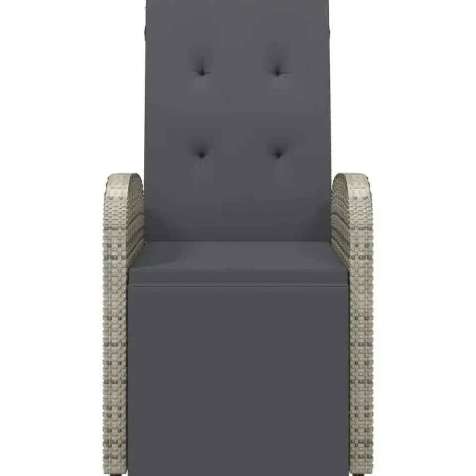 vidaXL - Zitstoel - Grijs - Poly rattan