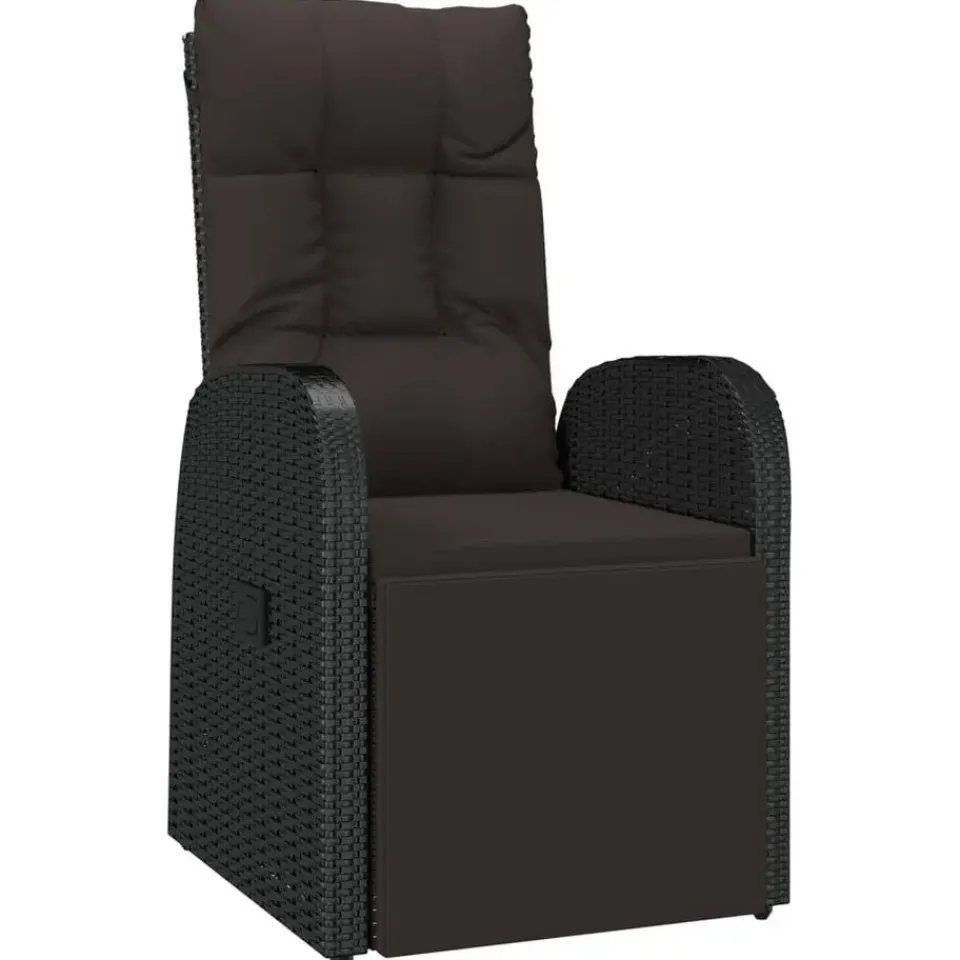 vidaXL - Zitstoel - Zwart - Poly rattan Outlet