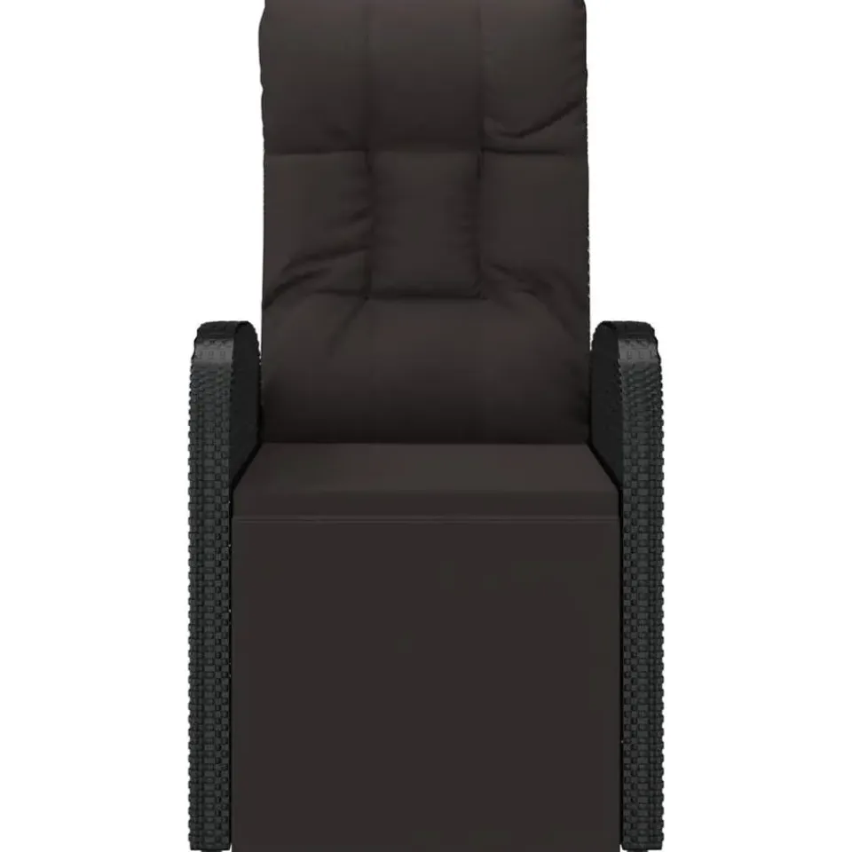 vidaXL - Zitstoel - Zwart - Poly rattan Outlet