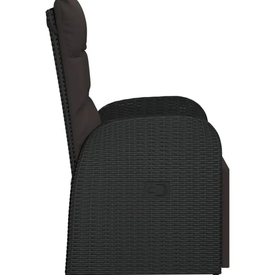 vidaXL - Zitstoel - Zwart - Poly rattan Outlet