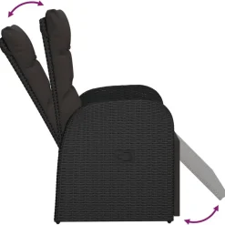 vidaXL - Zitstoel - Zwart - Poly rattan Outlet