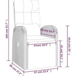vidaXL - Zitstoel - Zwart - Poly rattan Outlet