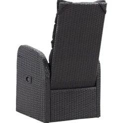 vidaXL - Zitstoel - Zwart - Poly rattan Outlet