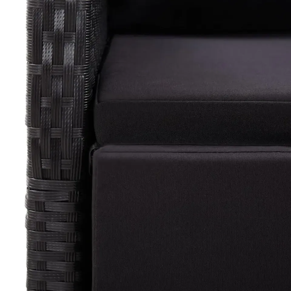 vidaXL - Zitstoel - Zwart - Poly rattan Outlet