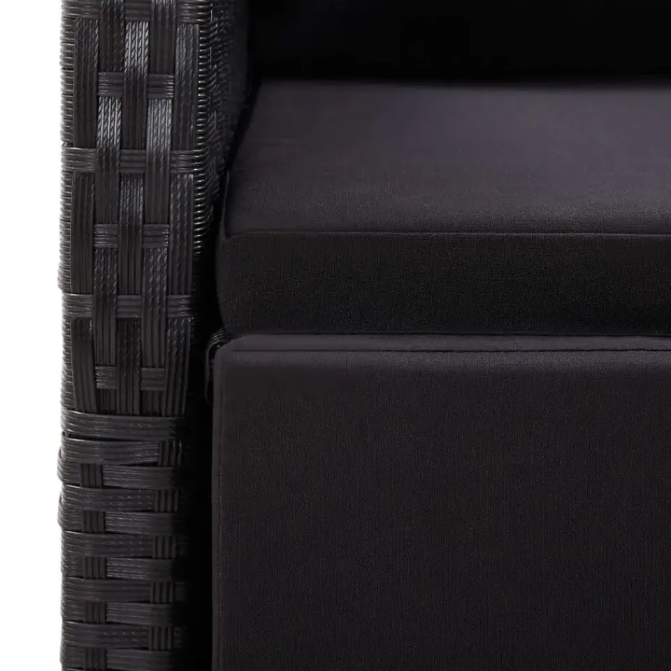 vidaXL - Zitstoel - Zwart - Poly rattan Outlet