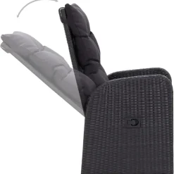 vidaXL - Zitstoel - Zwart - Poly rattan - 2 stuks Outlet