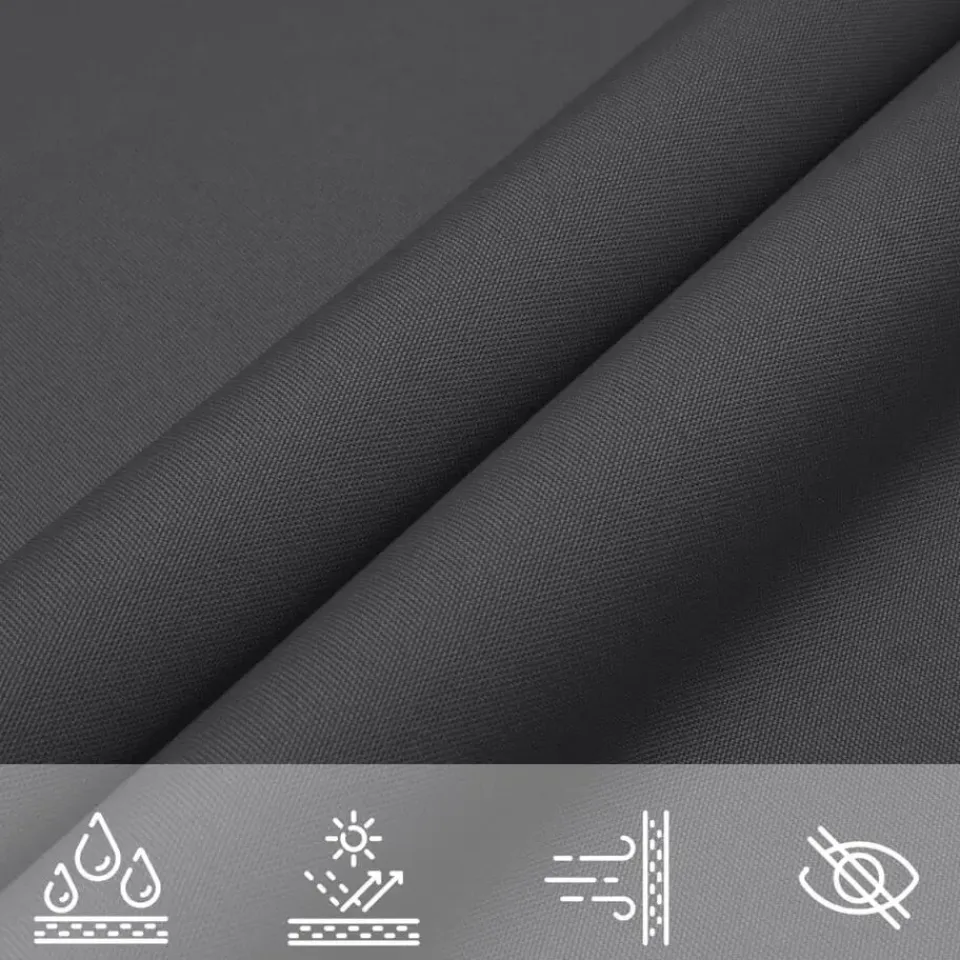 vidaXL - Zonnezeil - Antraciet - 3.5 x 3.5 x 4.9 m Outlet