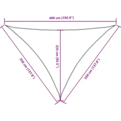 vidaXL - Zonnezeil - Antraciet - 3.5 x 3.5 x 4.9 m Outlet