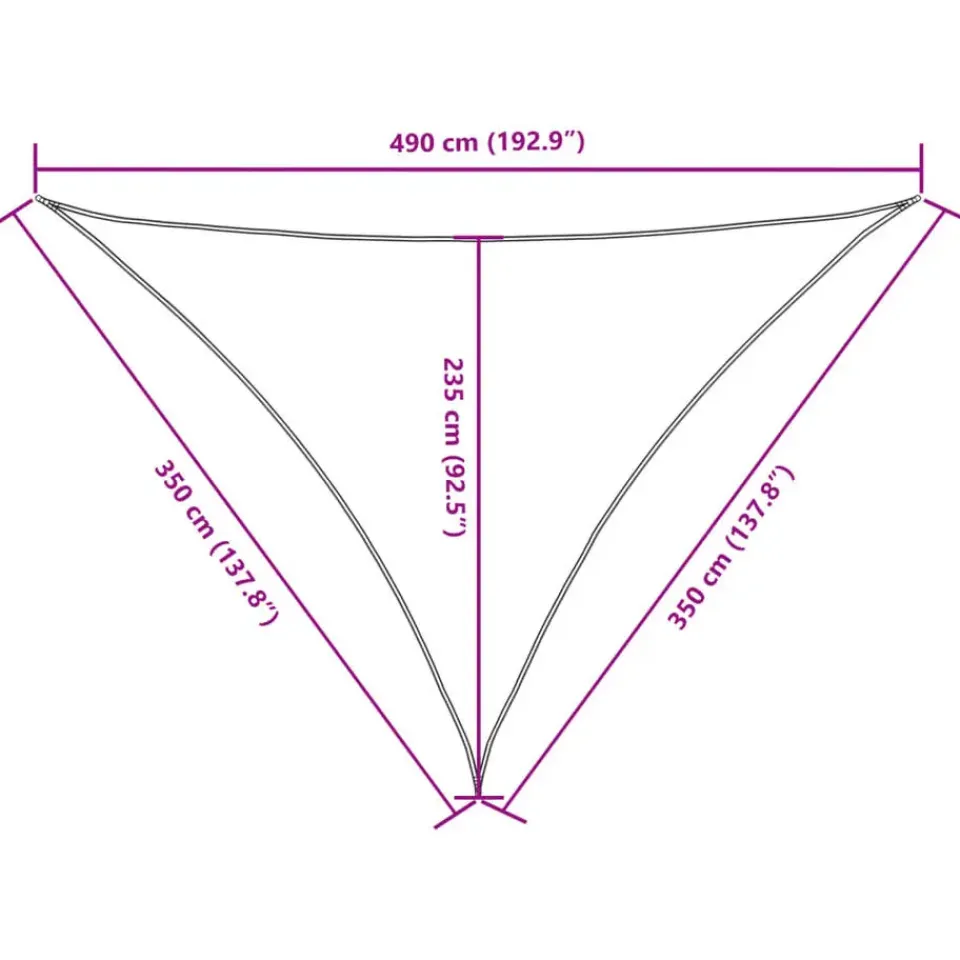 vidaXL - Zonnezeil - Antraciet - 3.5 x 3.5 x 4.9 m Outlet