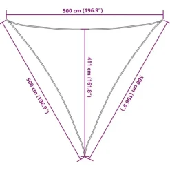 vidaXL - Zonnezeil - Antraciet - 5 x 5 x 5 m New
