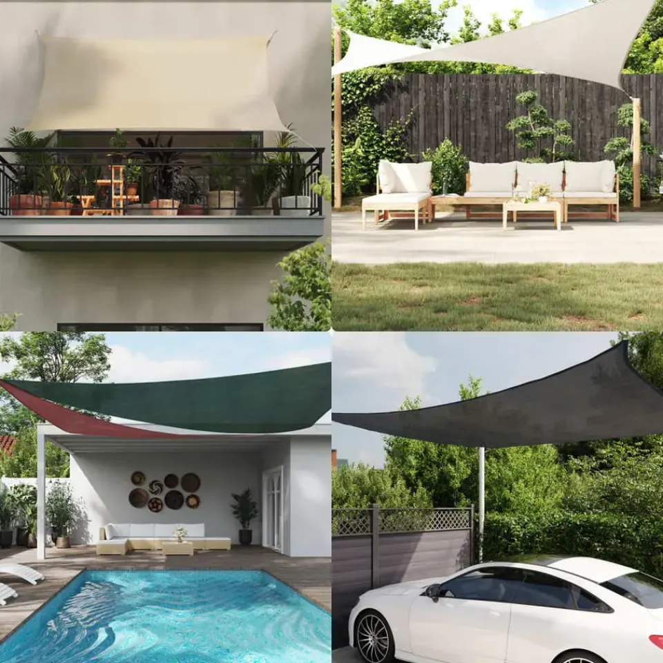 vidaXL - Zonnezeil - Antraciet - 3 x 3 m Hot