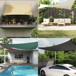 vidaXL - Zonnezeil - Bruin - 2 x 4 m New