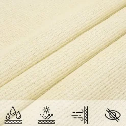 vidaXL - Zonnezeil - Crème - 3.6 x 3.6 m Clearance