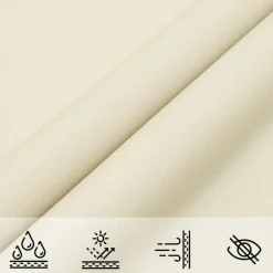 vidaXL - Zonnezeil - Crème - 5 x 5 x 5 m Best