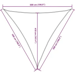 vidaXL - Zonnezeil - Crème - 5 x 5 x 5 m Best
