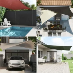 vidaXL - Zonnezeil - Crème - 2 x 2 m Clearance