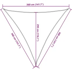 vidaXL - Zonnezeil - Wit - 3.6 x 3.6 x 3.6 m Clearance