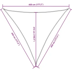 vidaXL - Zonnezeil - Zwart - 4.5 x 4.5 x 4.5 m Sale