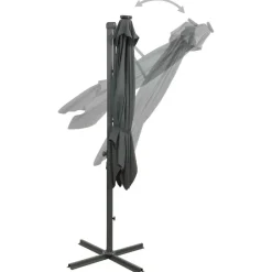 vidaXL - Zweefparasol - Antraciet - 300 cm Outlet