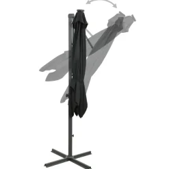 vidaXL - Zweefparasol - Zwart - 250 cm