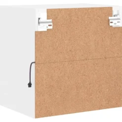 vidaXL - Zwevend LED TV-meubel glas legplank - Wit - 40x28.5x40 cm Clearance