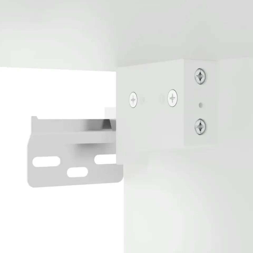 vidaXL - Zwevend LED TV-meubel glas legplank - Wit - 40x28.5x40 cm Clearance