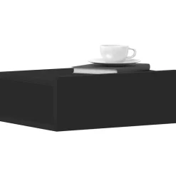 vidaXL - Zwevend Nachtkastje - Zwart - Bewerkt hout - 2 stuks New