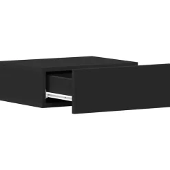 vidaXL - Zwevend Nachtkastje - Zwart - Bewerkt hout - 2 stuks New