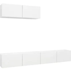 vidaXL - Zwevend TV-meubel met 1 deur - Wit - Hout - 100x30x30 cm - 3 stuks Best