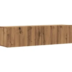 vidaXL - Zwevend TV-meubel met 2 deuren - Artisan eiken - Hout - 120x30x30 cm Outlet