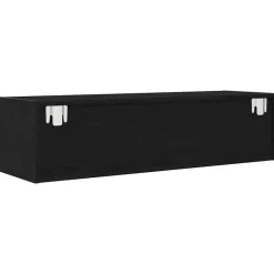 vidaXL - Zwevend TV-meubel met 2 lades - Zwart eiken - 100x31x25.5 cm Sale