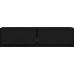 vidaXL - Zwevend TV-meubel met 2 lades - Zwart eiken - 100x31x25.5 cm Sale