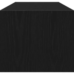 vidaXL - Zwevend TV-meubel met 2 lades - Zwart eiken - 100x31x25.5 cm Sale