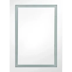 vidaXL Badkamerkast met spiegel LED 50x13x70 cm glanzend zwart Sale