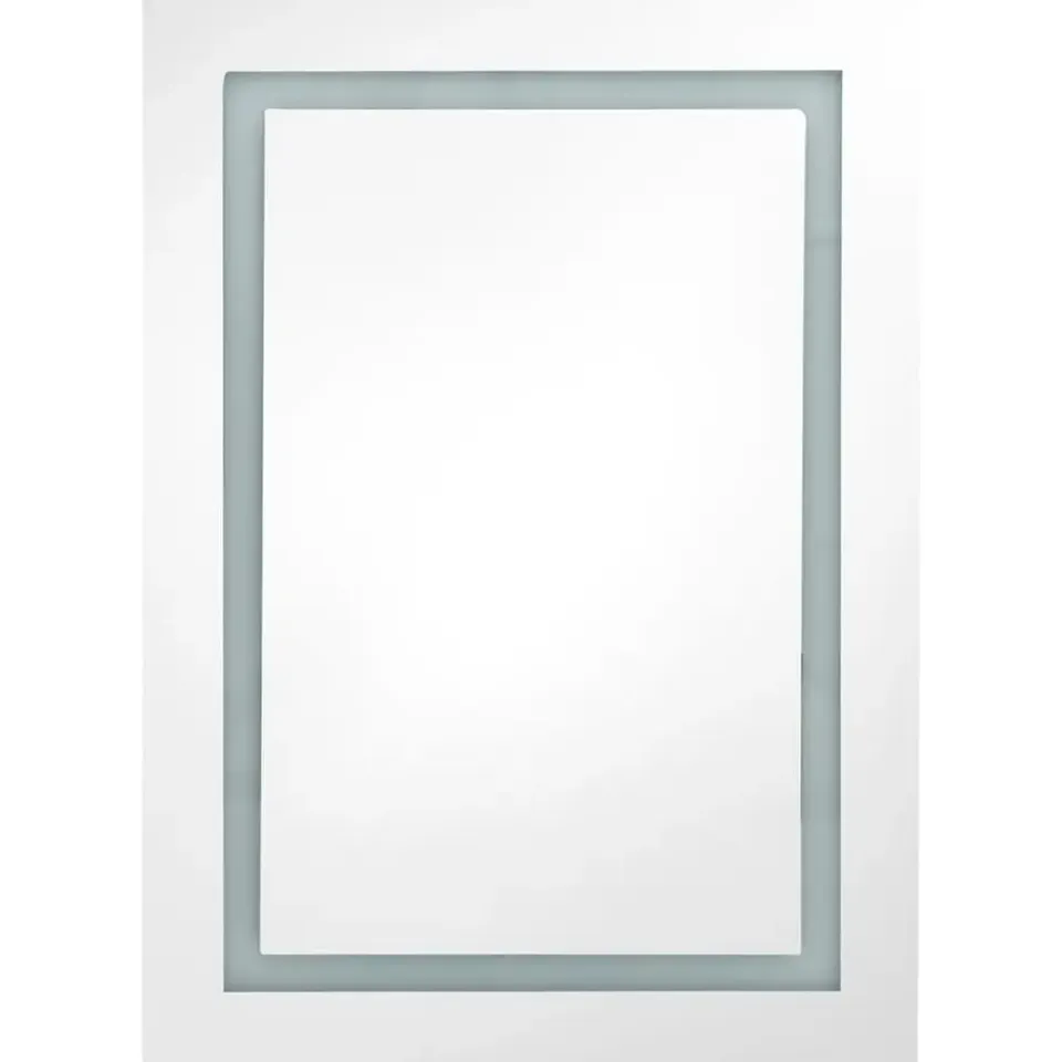 vidaXL Badkamerkast met spiegel LED 50x13x70 cm glanzend zwart Sale