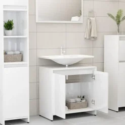 vidaXL Badkamerkast 60x33x61 cm spaanplaat hoogglans wit Online