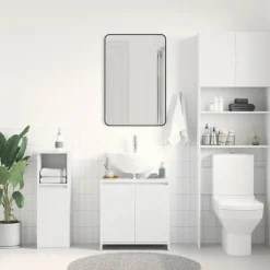 vidaXL Badkamerkast 60x33x61 cm spaanplaat wit Discount