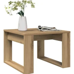 vidaXL Bijzettafel - Salontafel - U-porten - Artisanaal eiken - 50x50x35 cm Sale