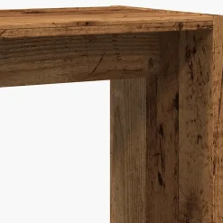 vidaXL Bijzettafel met opbergruimte - Oud hout - Bewerkt hout - 50x26x50 cm Online