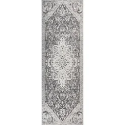 vidaXL Buitenkleed platgeweven 80x250 cm lichtgrijs New