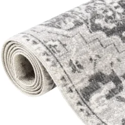 vidaXL Buitenkleed platgeweven 80x250 cm lichtgrijs New