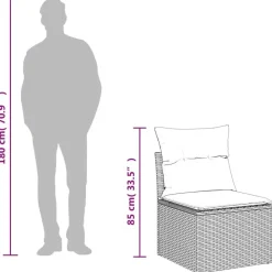 vidaXL 9-delige Loungeset met kussens - hout armsteun & salontafel - Grijs Outlet