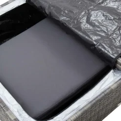 vidaXL 2-delige Loungeset met kussens poly rattan grijs Clearance