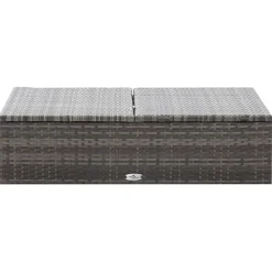 vidaXL 2-delige Loungeset met kussens poly rattan grijs Clearance