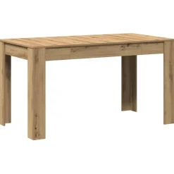 vidaXL Eettafel - Artisanaal eiken - Bewerkt hout - 140x74.5x76 cm Online