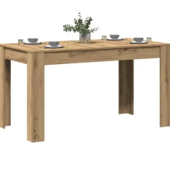 vidaXL Eettafel - Artisanaal eiken - Bewerkt hout - 140x74.5x76 cm Online
