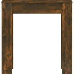 vidaXL Eettafel - Gerookt eiken - Bewerkt hout - 140x74.5x76 cm New