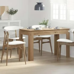 vidaXL Eettafel - Rechthoekige tafel - Artisanaal eiken - Hout - 120x60x76 cm Clearance