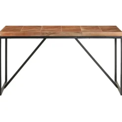 vidaXL Eettafel - Rechthoekige tafel - Massief acaciahout&mangohout - 140x70 cm Outlet